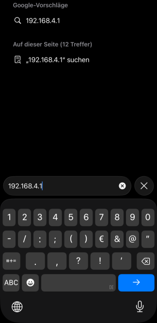 Aprire 192.168.2.1 nel browser